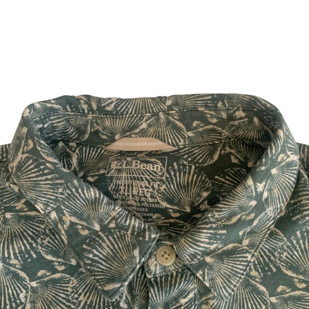 L.L. Bean Mens Size XL Reg Traditional Fit Hawaiian Button Up Short Sleeve Shirt - Picture 10 of 16